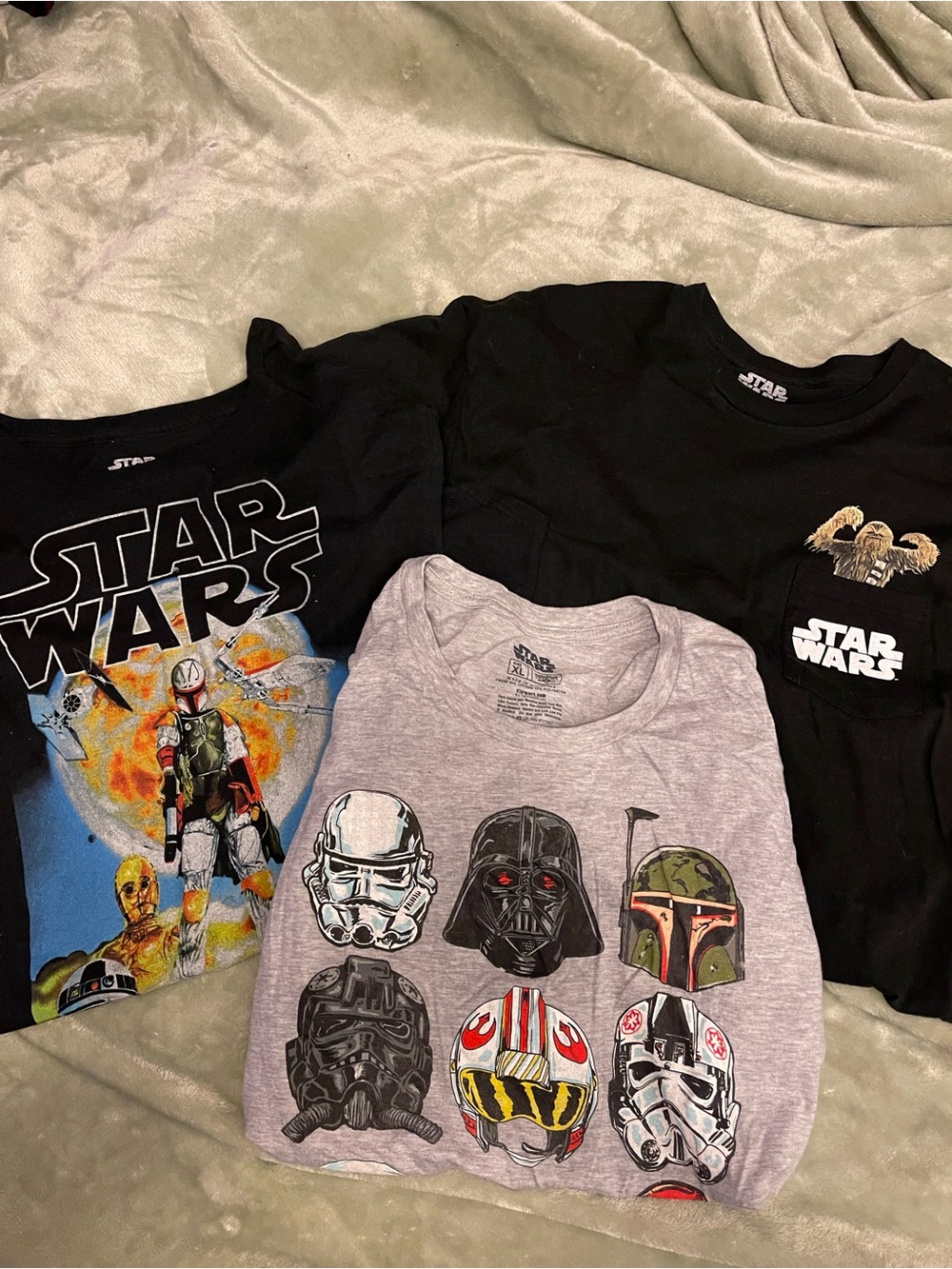 Star Wars Men’s Graphic Tees Bundle - Black & Gray